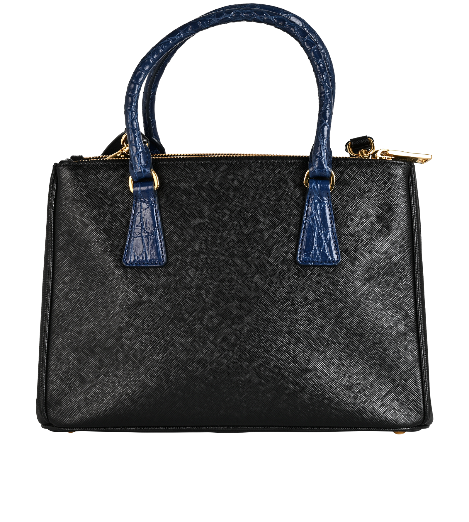 Medium Galleria, &pound;1,200, Handbags, Black/Blue, Leather, Back view